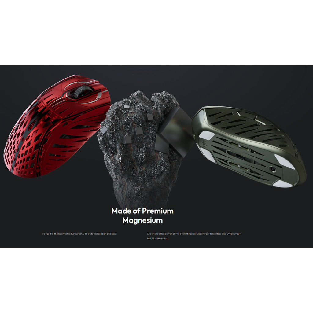 Pwnage stormbreadker เมาส์ไร้สาย paw3395 แมกนีเซียมอลูมิเนียมอัลลอยด์ 53g เมาส์แสงอัลตร้า