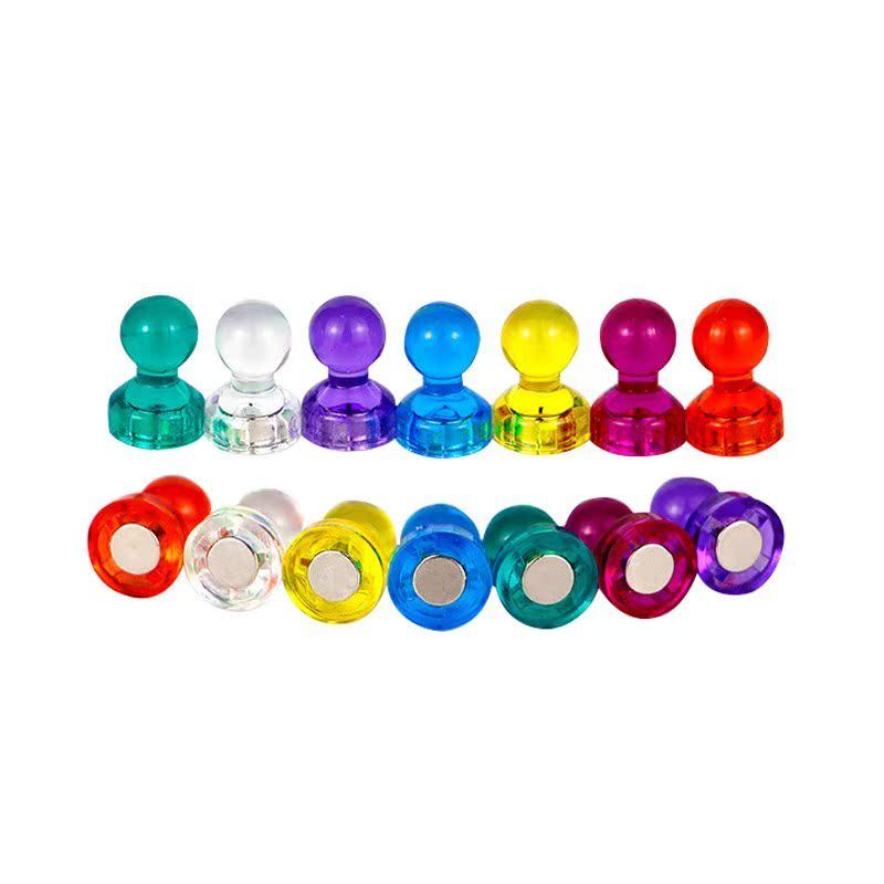 14 ชิ้น/เซ็ตแม่เหล็กตู้เย็น Skittle Men Pin DIY ไวท์บอร์ด