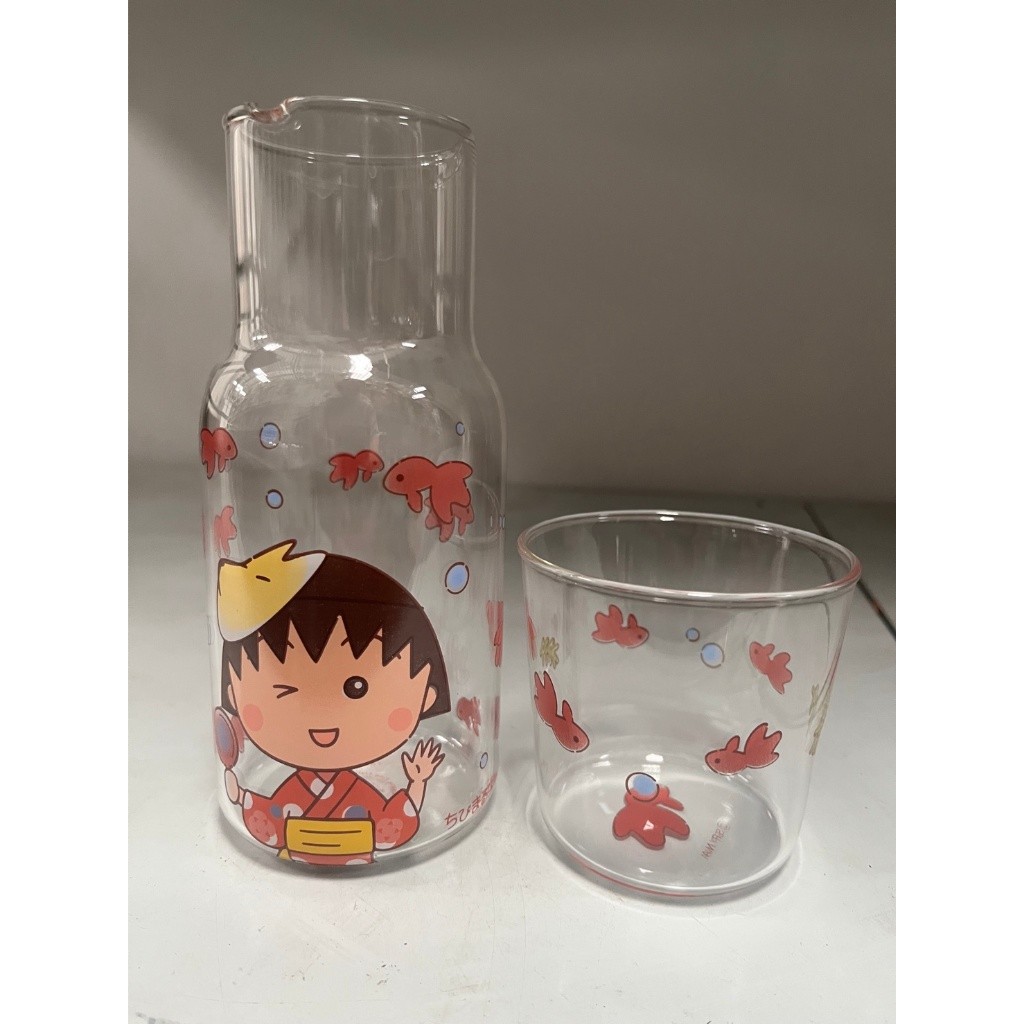 HH55-6 เซ็ตแก้วพร้อมขวดแก้วลายการ์ตูน 550 มล.  H7-3