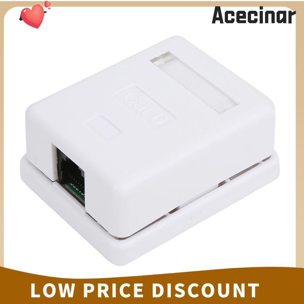 ACECINAR 2 ชิ้น RJ45 Surface Mount กล่อง, Cat6 RJ45-8P8C Surface Mount กล่อง, กล่อง Non-Shielded ABS