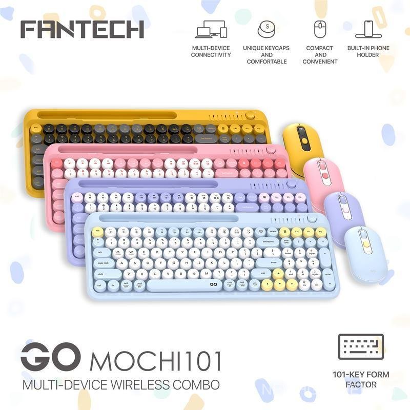 Fantech คีย์บอร์ดไร้สาย GO MOCHI101 รุ่น WK899  เมาส์ไร้สาย Bluetooth คีย์บอร์ดพร้อมเมาส์ คีย์บอร์ดอ