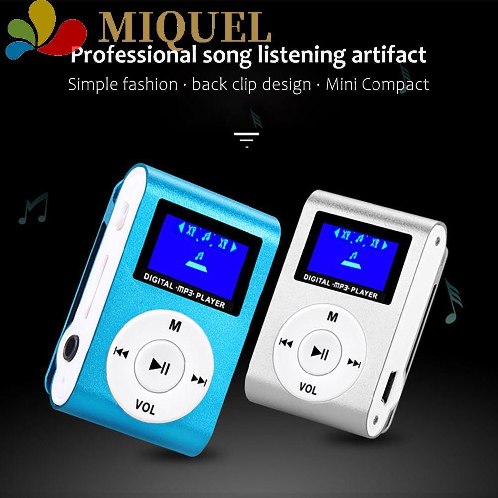 MIQUEL เครื่องเล่นเพลง MP3 แฟชั่นรองรับ 32GB TF Card Clip เครื่องเล่นเพลงกีฬาที่ดีที่สุด