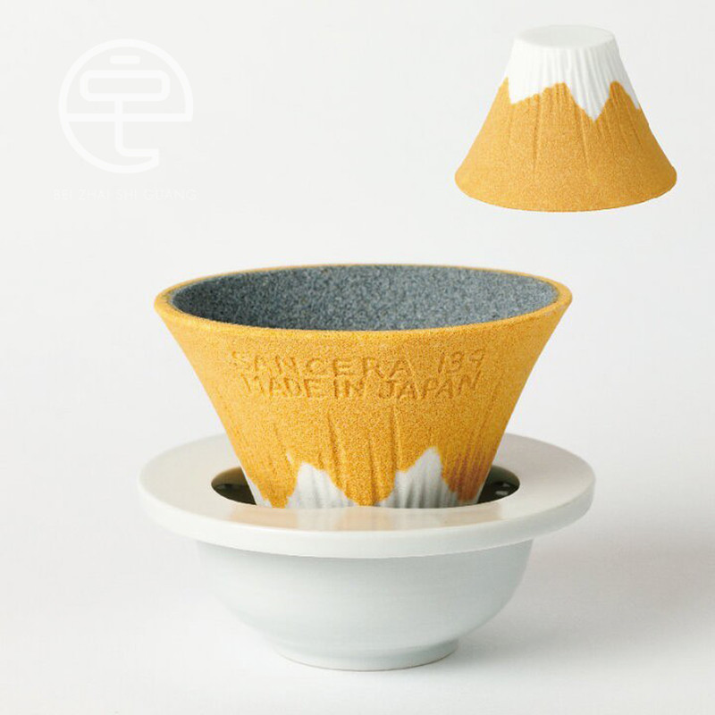 [ญี่ปุ่น • Aritayaki] นําเข้ากระดาษกรองฟรีเซรามิคกรองกาแฟแบบเจาะมือถ้วยสุทธิ Softened Water Mount Fu