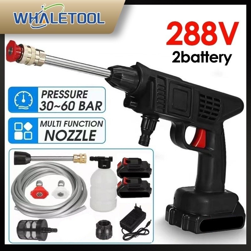 88v High Pressure Car Washer Gun Handheld Auto Spray Powerful Car Washer Garden Water Jet Battery