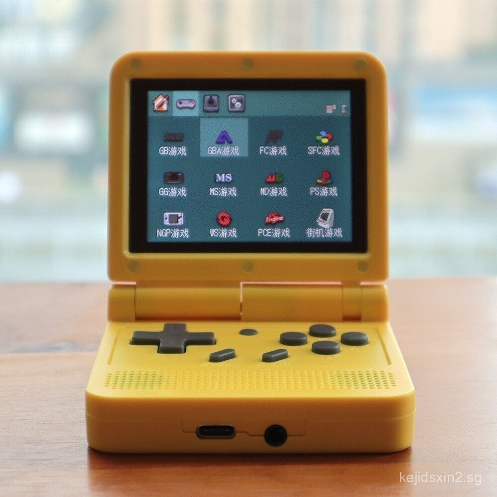 [Selected Arcade Games]Vintage Flip Handheld Console Classic Retro Portable Folding gba Pokémon Game