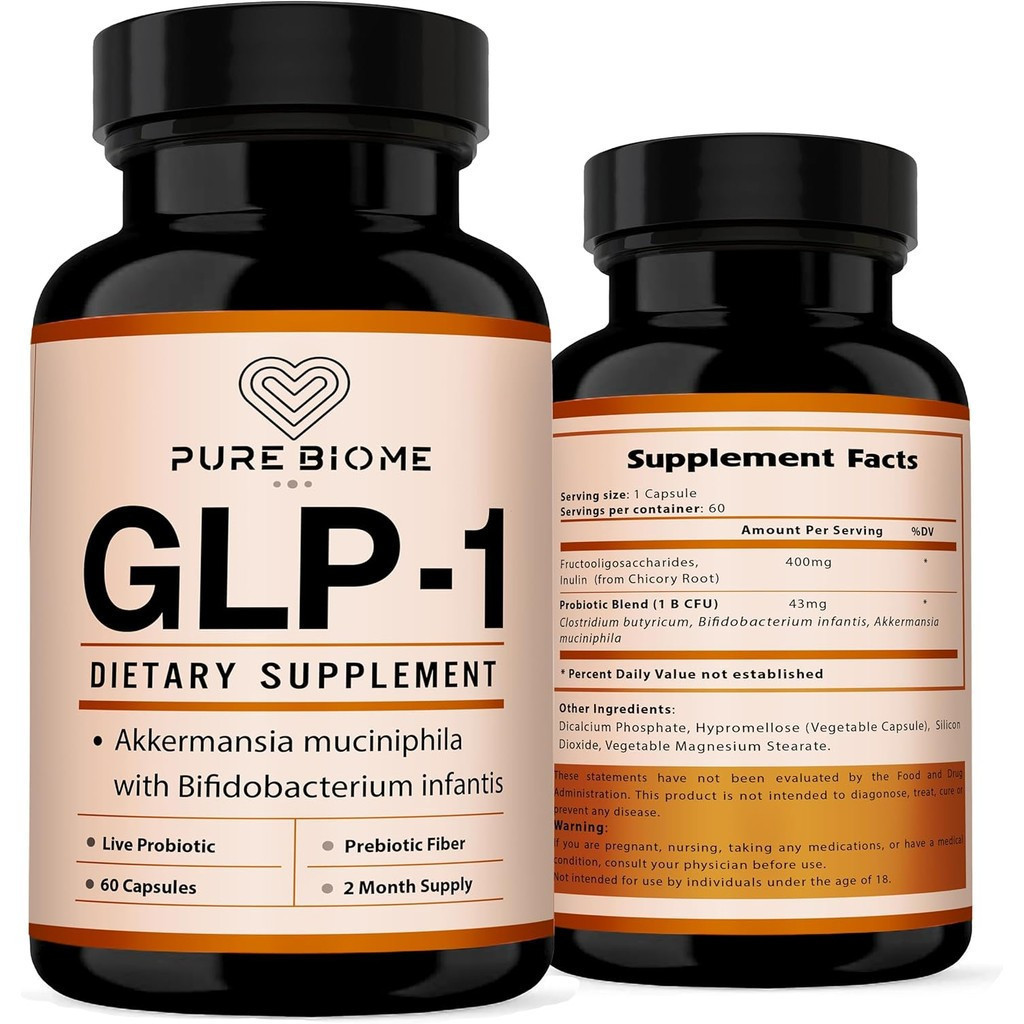 GLP-1 Probiotic - 1B AFU Multi-Strain Probiotic + Prebiotic, GLP-1 Booster, Akermansia Delayed Relea