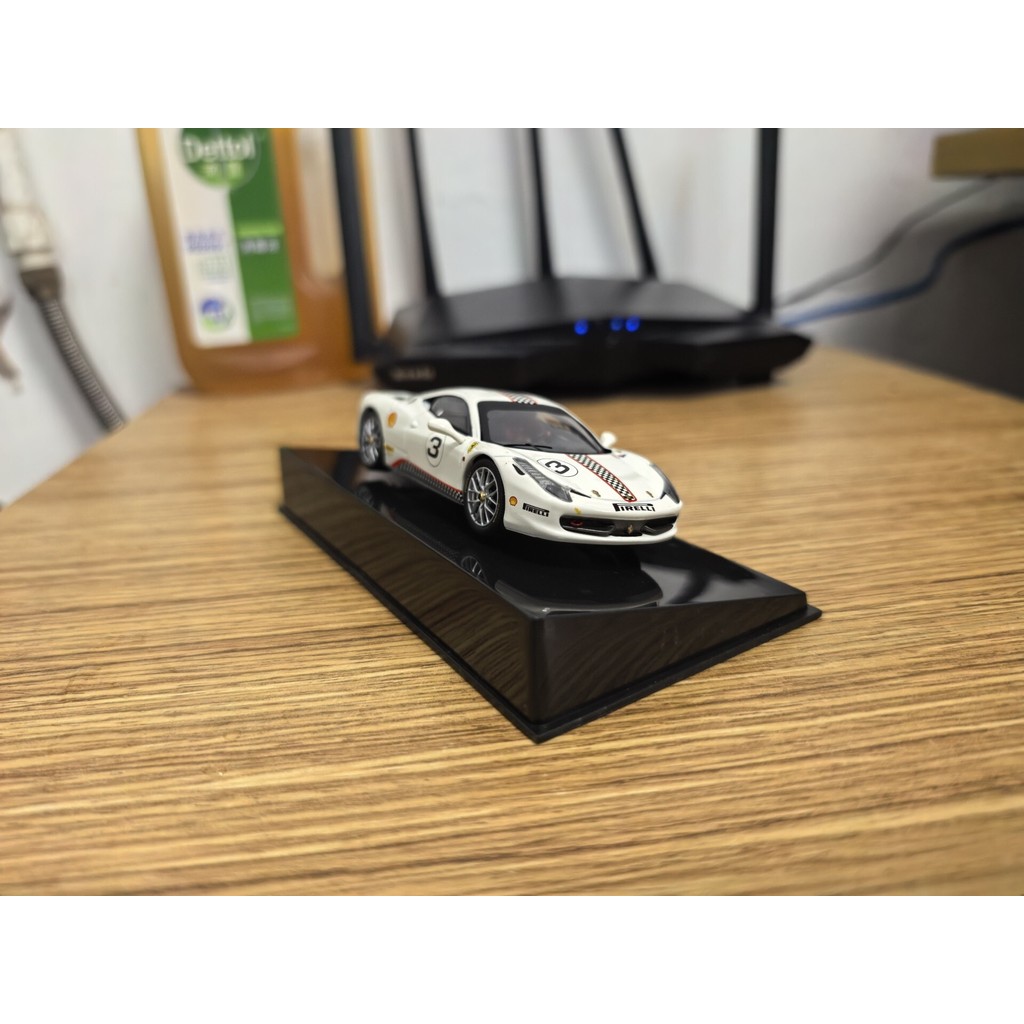 Hotwheels Elite Hotwheels Elite No. 1: 43 Ferrari 458CHALLENGE Ferrari No. 458โลหะผสมจําลองแข่งรุ่นร