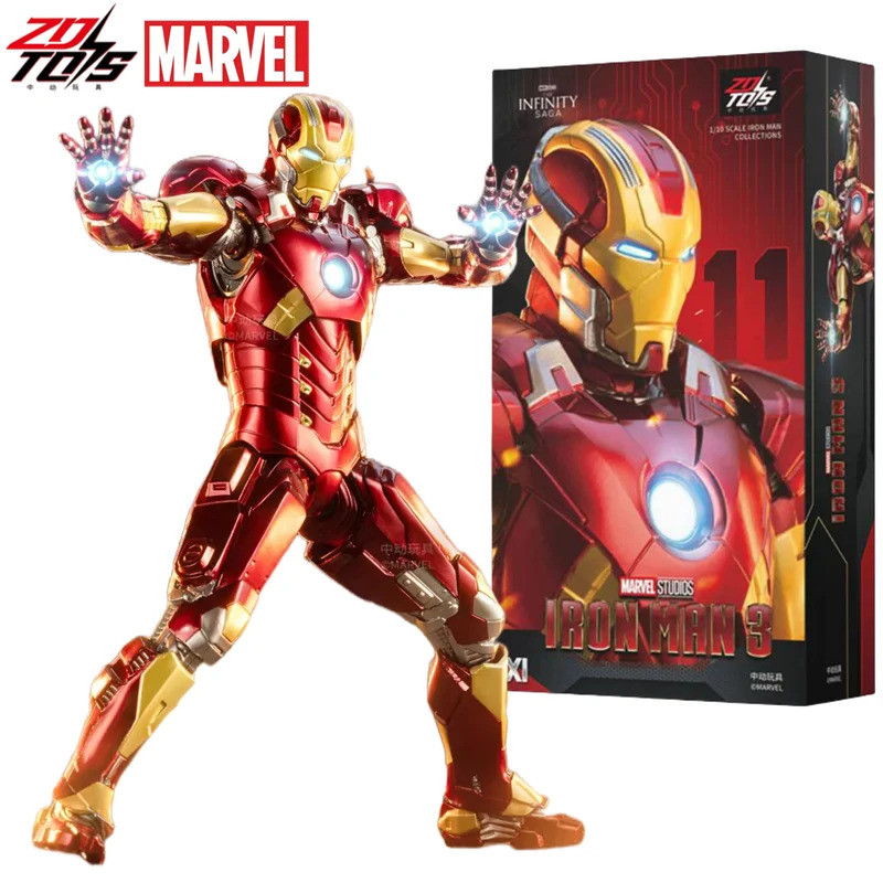 ZD ของเล่น Iron Man MK11 Tony Stark ภาพยนตร์ Action Figure, Joint Movable อะนิเมะสะสมของขวัญ