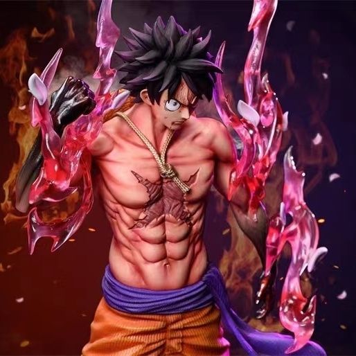 One Piece GK Luffy Full Form Second Gear Sakura Luffy Deluxe รูปเครื่องประดับกล่องรูปปั้นสินค้าของขว