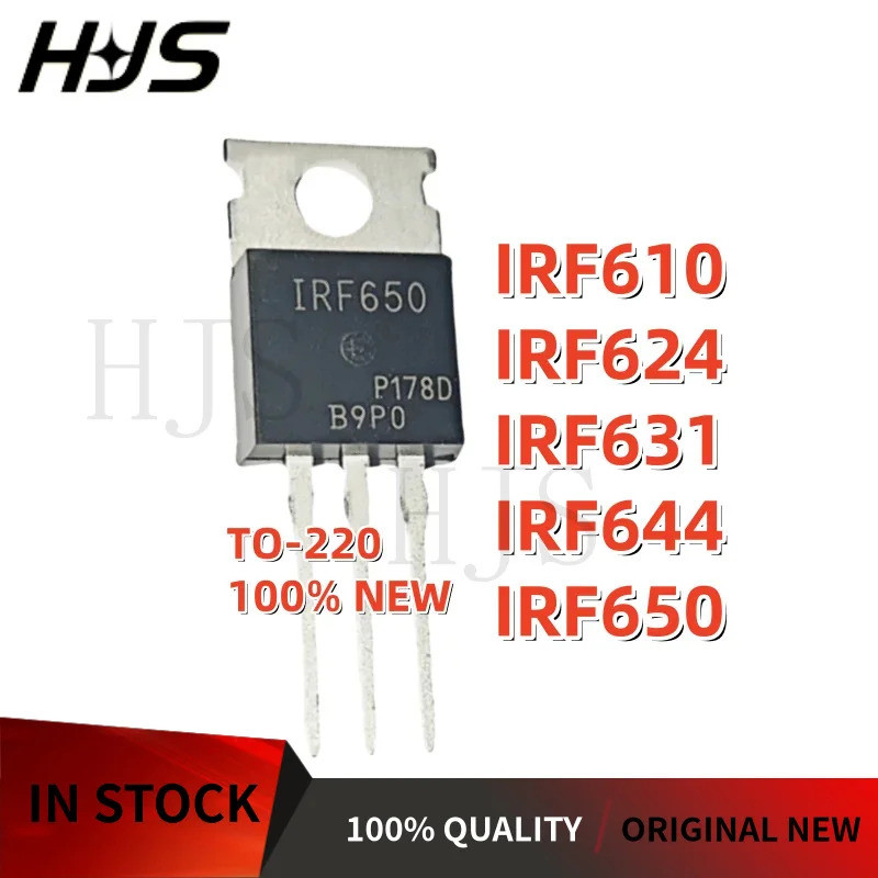 5PCS IRF610 IRF644 IRF650 IRF624 IRF631 TO-220 Field Effect ทรานซิสเตอร์