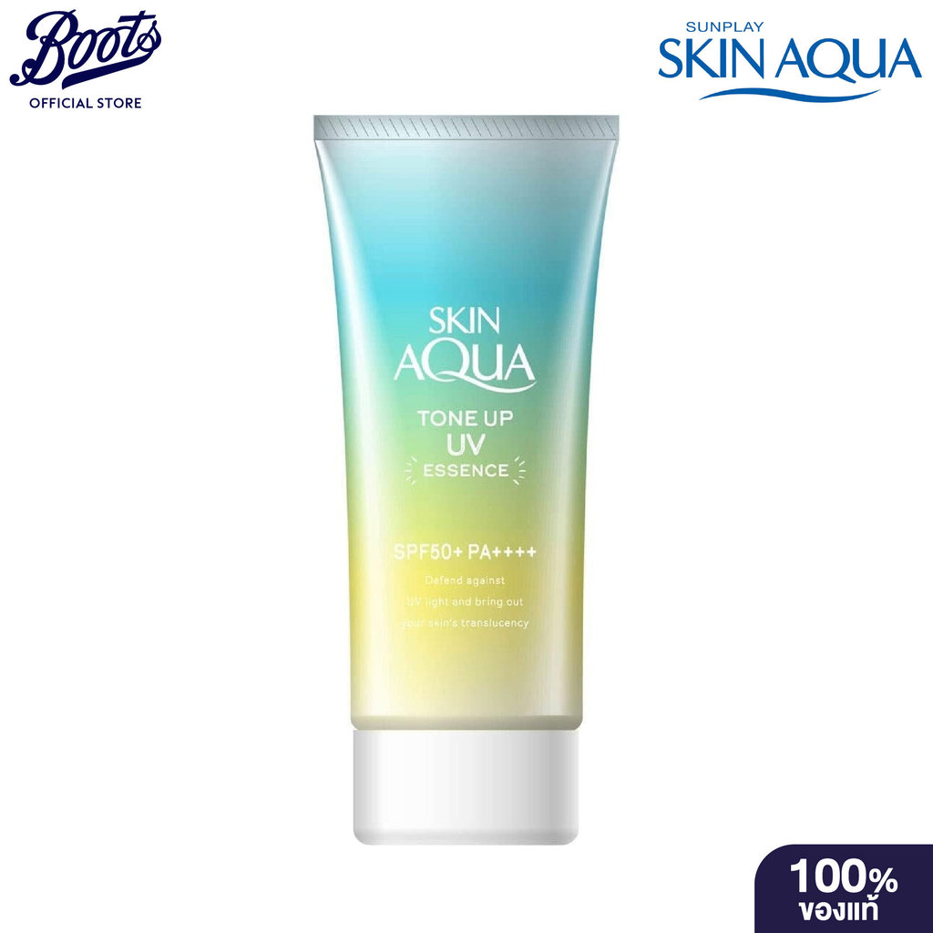 Sunplay Skin Aqua Tone Up UV Essence SPF50+ PA++++ (Mint Green) 80g  ซันเพลย์ กันแดด ครีมกันแดด