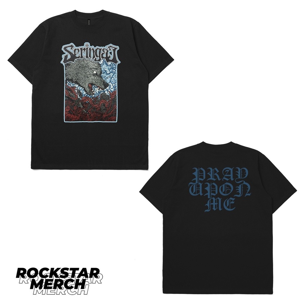 เสื้อยืดวงสีดํา Seringai Pray