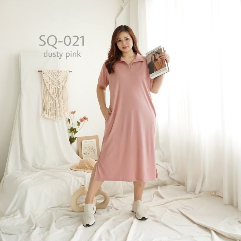 Collar Dress SQ-021 เดรสผู้หญิง plus size - Ratu Stocking