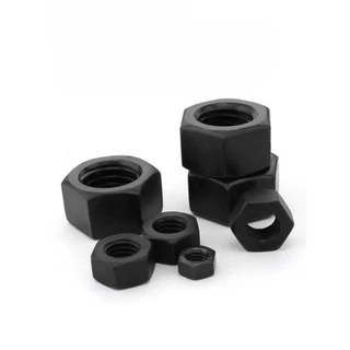Hexagon Nut Black /หัวน็อต ตัวเมีย หกเหลี่ยม สีดํา เกรด 12.9 เกลียวมิล หยาบ M2 M2.5M3 M4 M5 M6 M8 M10 M12~ M24 (ZH-PFH1)