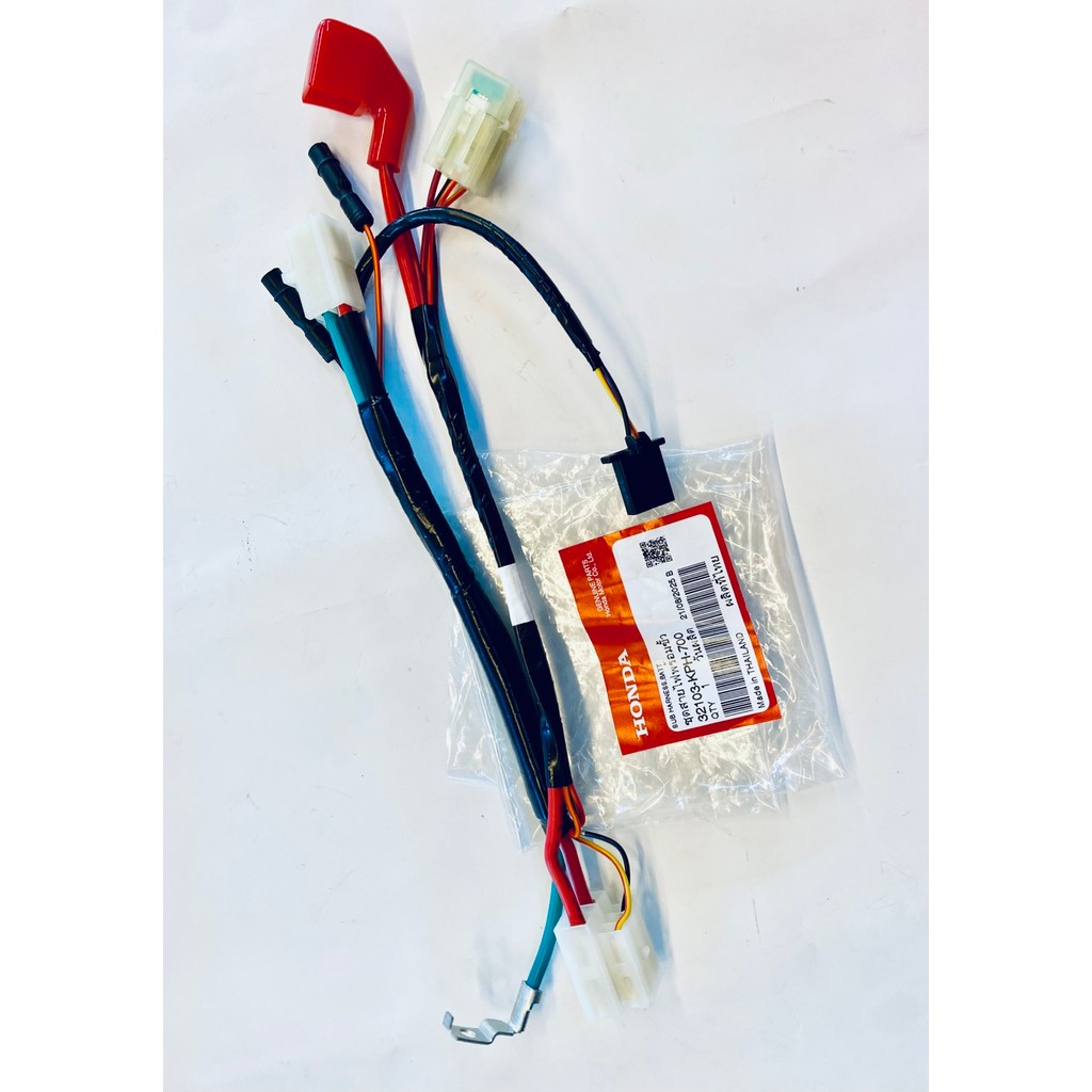 ชุดสายไฟ ขั้วแบตเตอร์รี่ WAVE125-I (ปี2005-2007) ไฟเลี้ยวบังลม (รุ่นสต้าทมือ)แท้ศูนย์HONDA100% ( 321