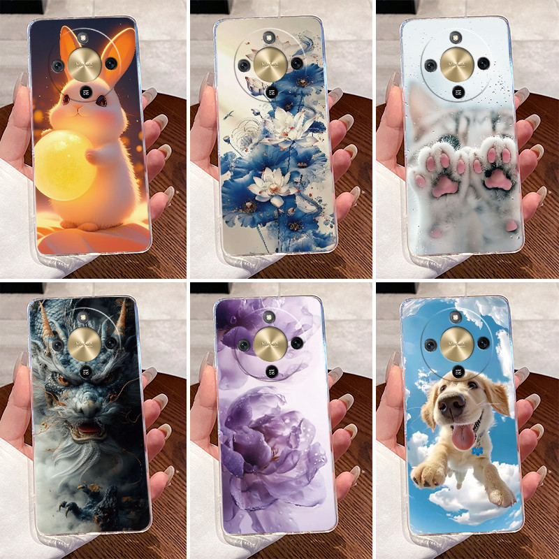 ปลอกสําหรับ Honor X9D 5G ความงามหรูหรามังกรน่ารัก Cool ชายหญิงซิลิโคนอ่อนนุ่มเคสโทรศัพท์ฝาหลังโปร่งใส TPU Shell
