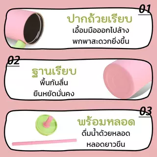 1200ml/40oz สเตนเลส304 แก้วน้ำเก็บความเย็น มีหลอดดูด ความจุขนาดใหญ่ ขวดน้ํา พร้อมหูจับ