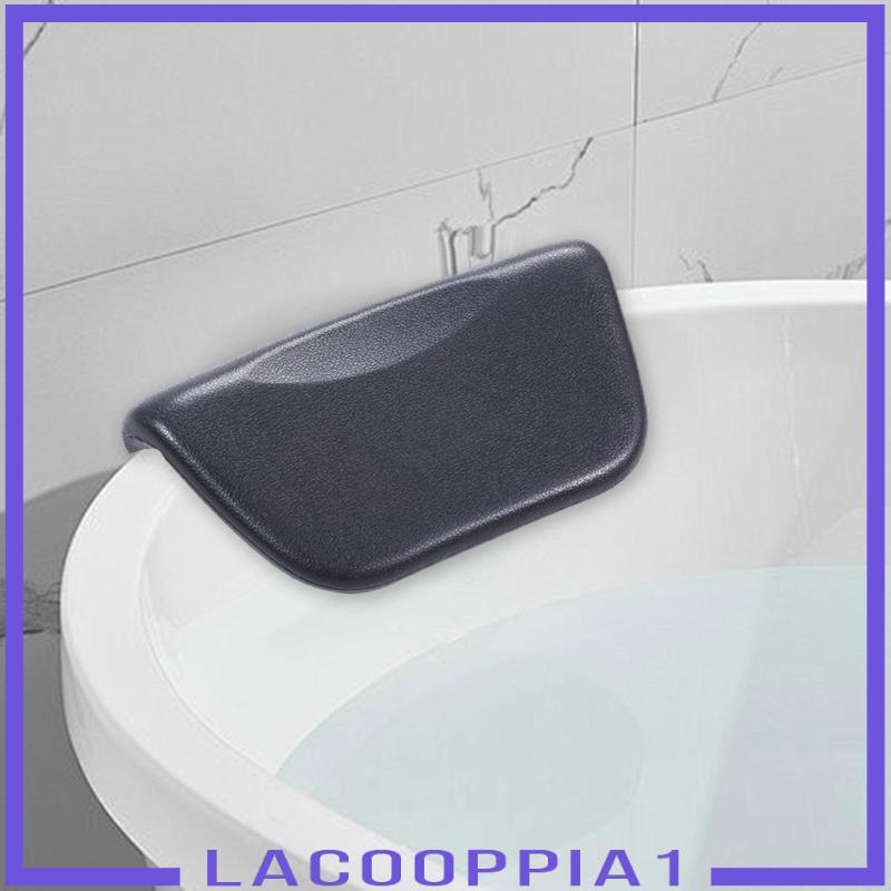 [Lacooppia1] หมอนอาบน้ําดูดอ่างอาบน้ํา Pu เบาะรองศีรษะคอกันน้ํา Contoured การออกแบบน้ําหนักเบาสําหรั