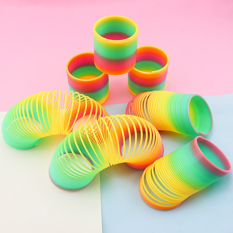 TISERA - Qixing Toys Slinky Spring Rainbow Spring Toys - MCS8709 - หลากสี