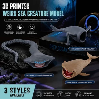 โมเดลของเล่น action figure Sea Monster ของเล่นสัตว์ทะเล PVC ดีเทลลายผิวชัด เหมาะกับคอลเลกชัน ตู้โชว์ และของขวัญ