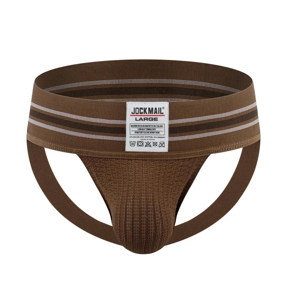 JOCKMAIL ผู้ชายตาข่าย Jockstrap เข็มขัดกว้าง 3 นิ้วยืดนักสนับสนุนกรีฑายิมออกกําลังกายชุดชั้นใน