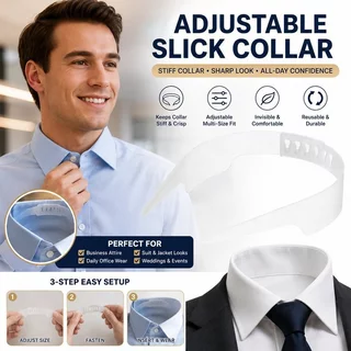 เสื้อยืนคอเครื่องมือ ขนาด16*6CM รักษารูปทรง collar stay ปรับขนาดได้ สีขาว แข็งแรงทนทาน