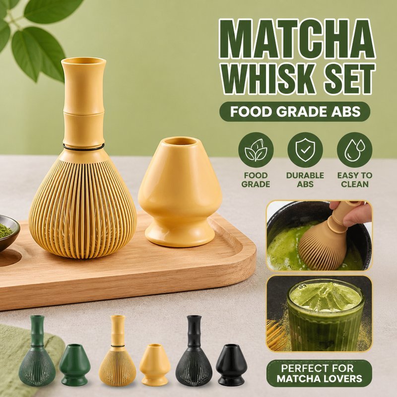 Matcha Whisk ชุดเกรดอาหารเรซิ่น ABS ญี่ปุ่น Chasen แปรงเครื่องมือสําหรับผงชาเขียว Cafe