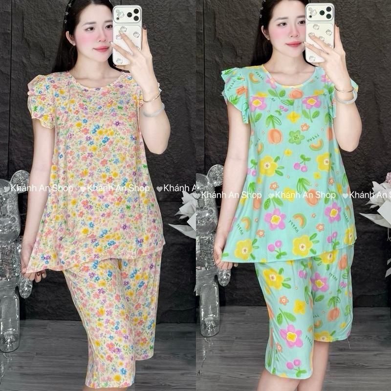 KA185- Linen Tole Set Fairy Sleeve Shirt Shorts F1