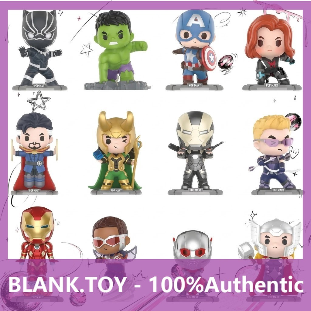 P POPMART Marvel Avengers Classic Series รูป Mystery Box ตกแต่ง