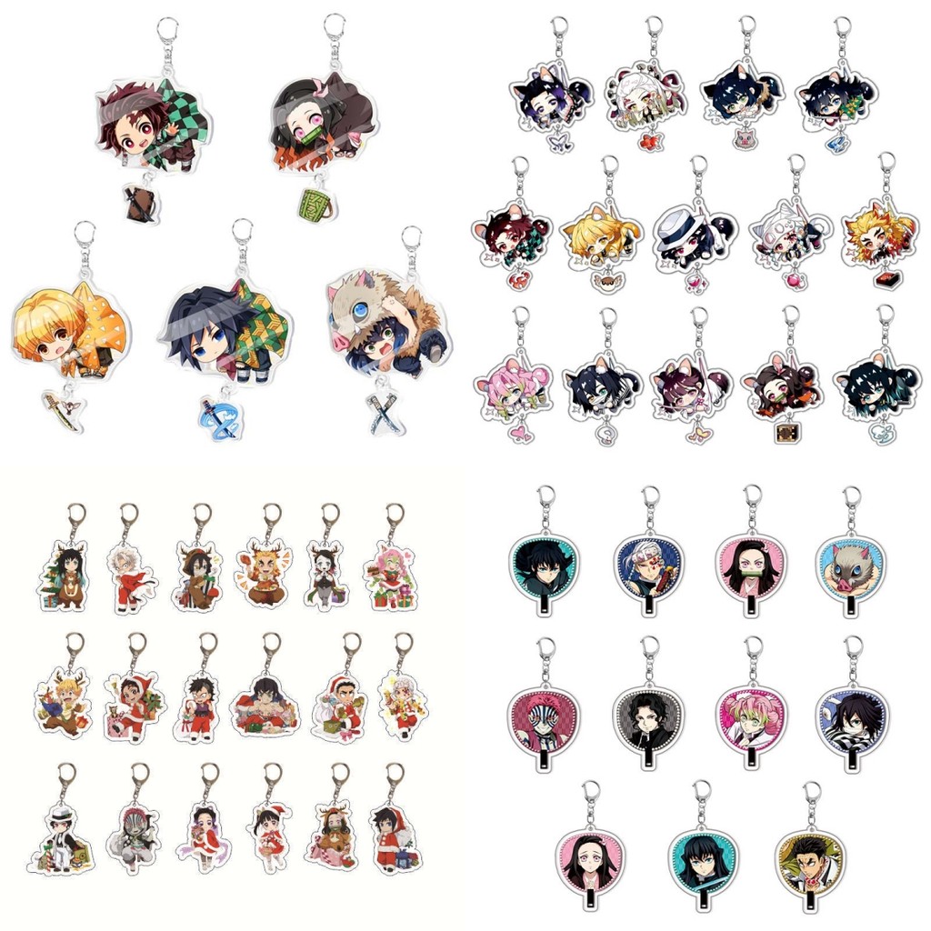 การ์ตูนการ์ตูนอะนิเมะสองมิติน่ารักอะคริลิสองด้านพวงกุญแจ