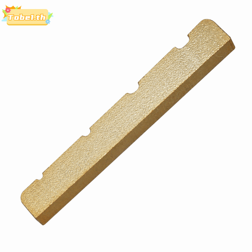 TOBE1 ทองเหลือง Bass Nut, โลหะ Pre-Slotted Bass กีตาร์ Nut, ทนทาน 4 String 38 มม.ไฟฟ้า Bass Nut เบสไ