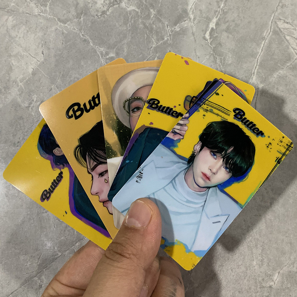 BTS Butter Album Merchanted Card Stickers สติ๊กเกอร์ติดรถบัส Kim Taehyung Tian Jungkook สติ๊กเกอร์กา