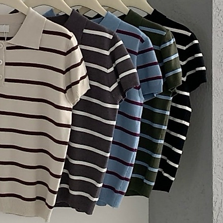 Mary Cloude Stripe เสื้อไหมพรม