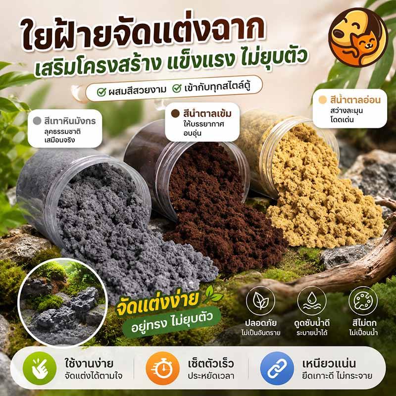 ผงประสานหินแต่งตู้ปลา 30 กรัม กาวร้อนติดของตกแต่งอควาเรียม ปลอดสารพิษ กันน้ำ สำหรับจัดตู้ปลา