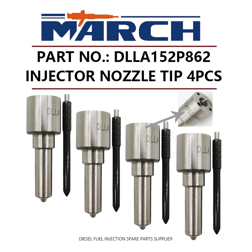 4pcs หัวฉีดน้ํามันเชื้อเพลิงหัวฉีดเคล็ดลับ DLLA152P862 สําหรับ ISUZU DMAX Rodeo 3.0d 4JJ1 KB300 0950
