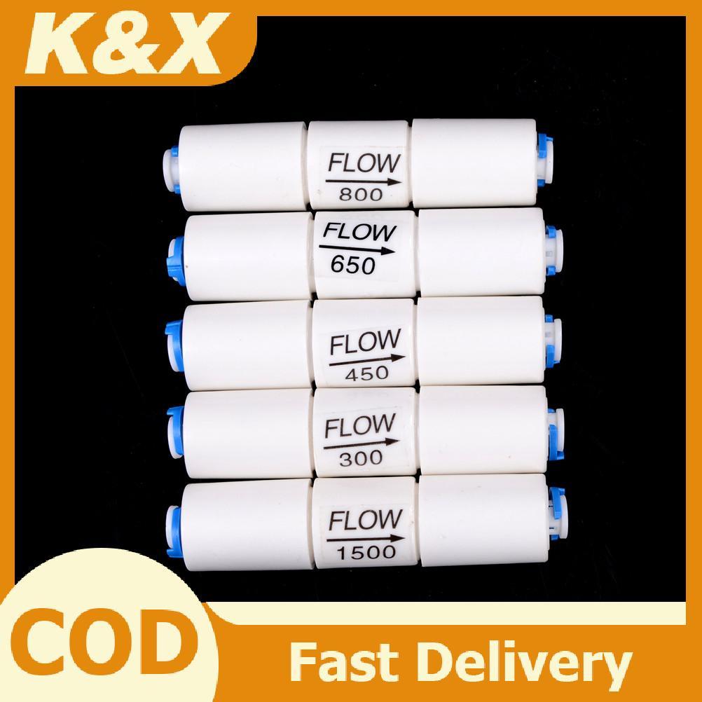 K&X 1/4" Flow Restrictor 300CC-1500CC พร้อม Qui Connect สําหรับ RO Reverse Osmosis ใหม่