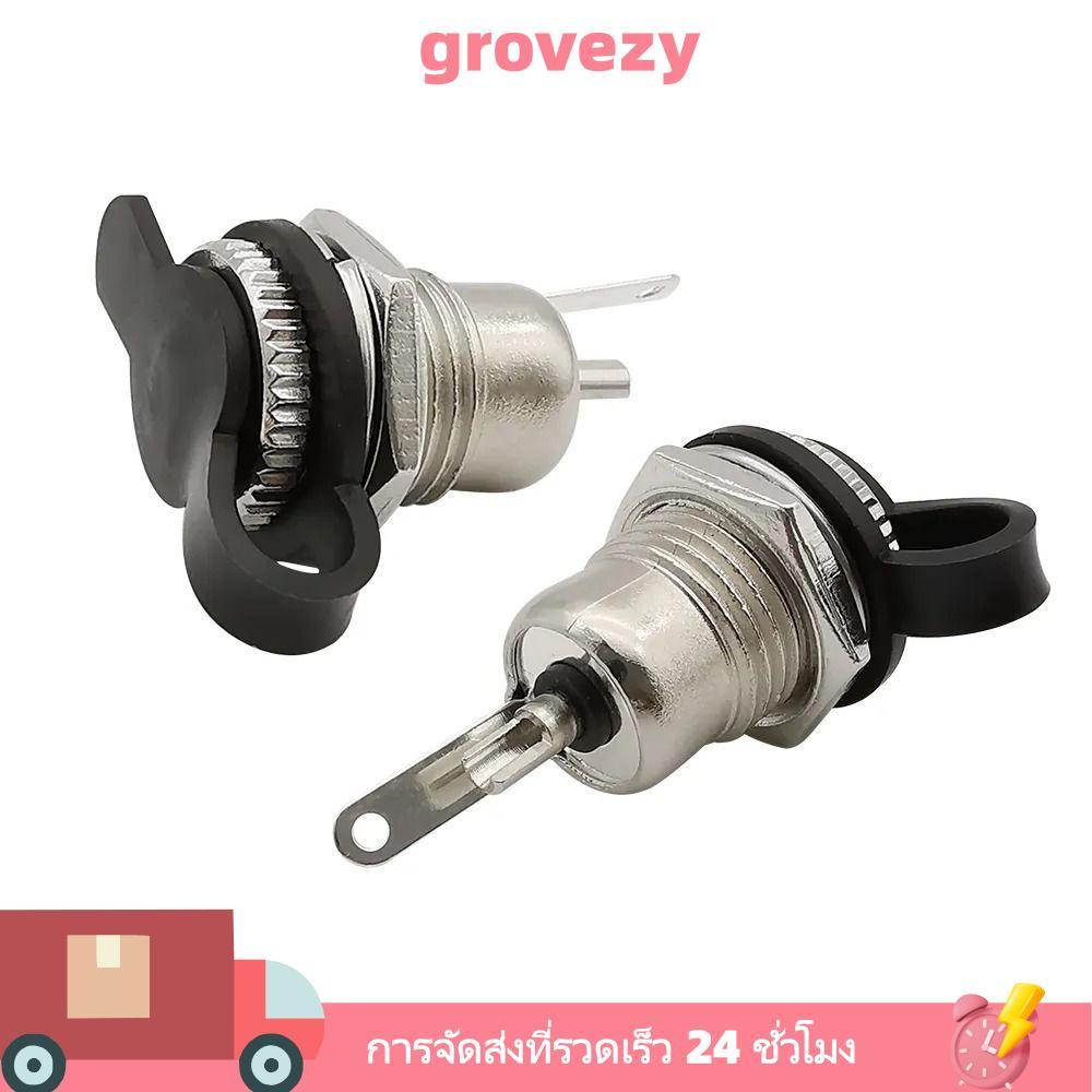GROVEZY อะแดปเตอร์แจ็ค DC, DC-099 5.5 x 2.1 มม.DC แจ็คซ็อกเก็ตหญิง, โลหะทนทานคุณภาพสูง DC-099 ปลั๊กไ