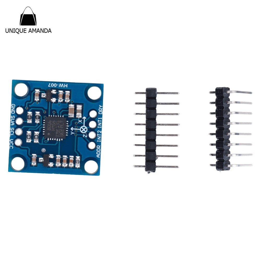 อีไลฟ์010☁ GY-51 LSM303 LSM303D LSM303DLH Triple แกนเข็มทิศโมดูลเซ็นเซอร์ IIC สําหรับ Arduino