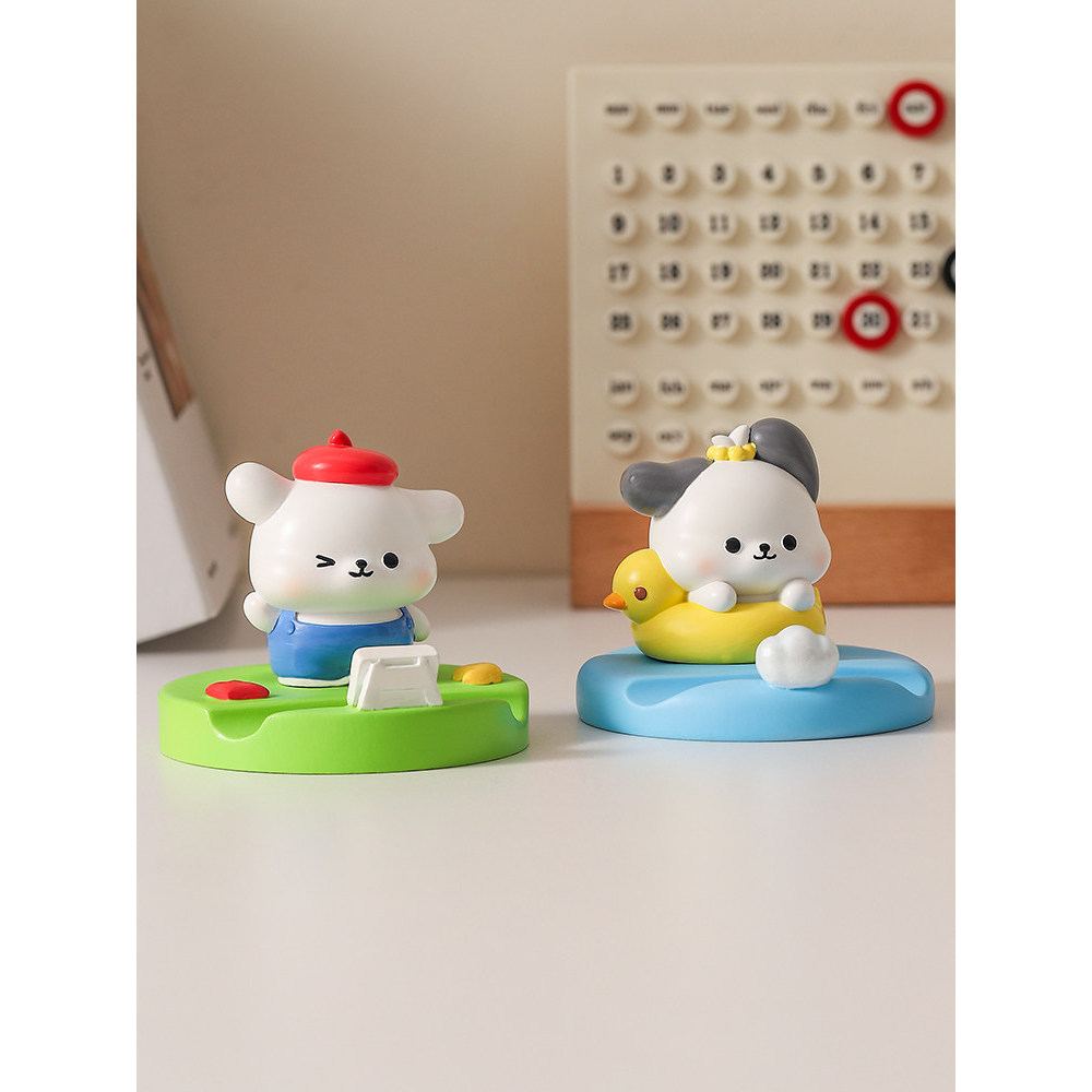 ผู้ถือโทรศัพท์น่ารัก litem desktop holder น่ารัก ปาชา ลูกสุนัขที่วางโทรศัพท์สํานักงานสก์ท็อปตกแต่งสิ