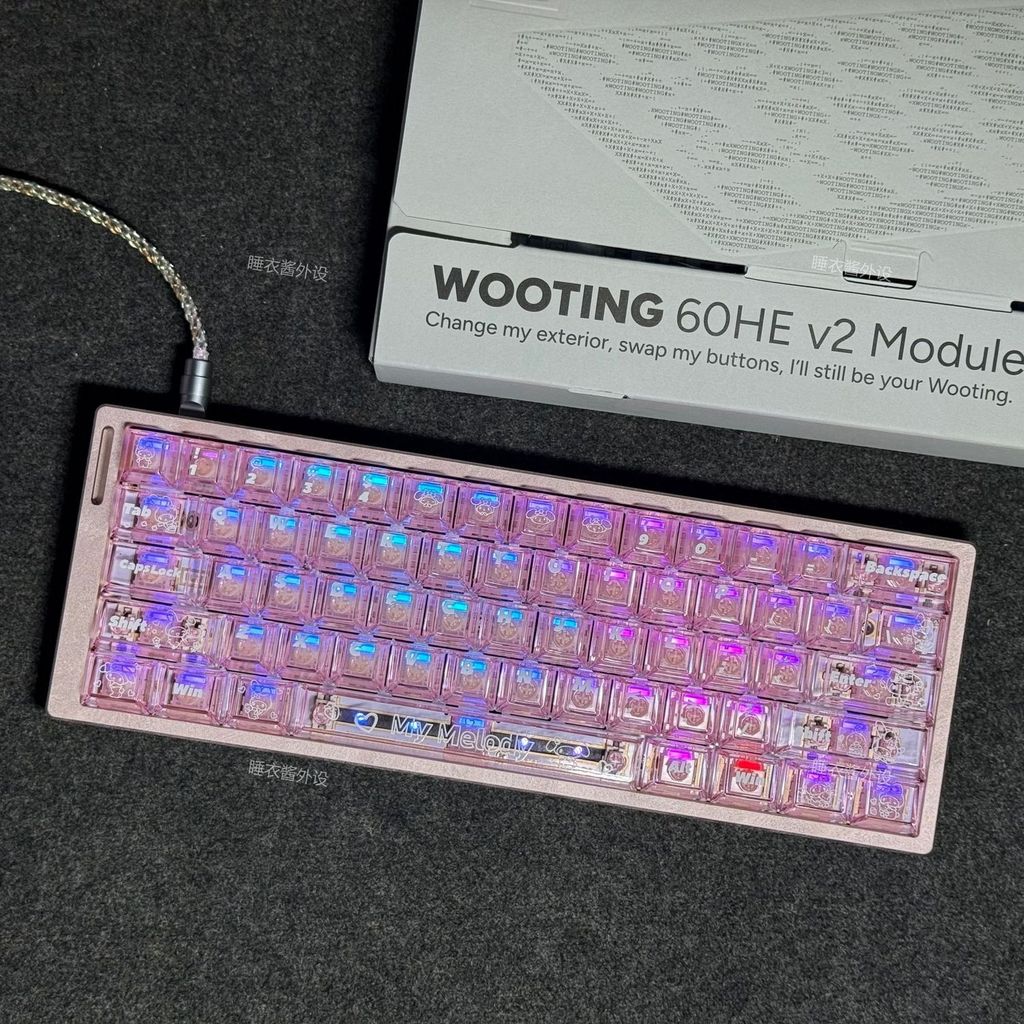 Melody Sanrio Keycap 124 คีย์ Cherry Profile PC Wooting IQUNIX EV63 การ์ตูน Mechanical Light Transmi