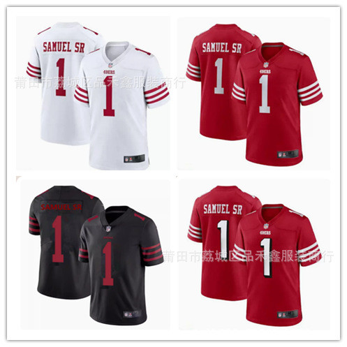 ส่งเร็ว!!NFL San Francisco 49ERS 49ERS เบอร์ เสื้อรักบี้ปักลาย SAMUEL SR 1 ตัว