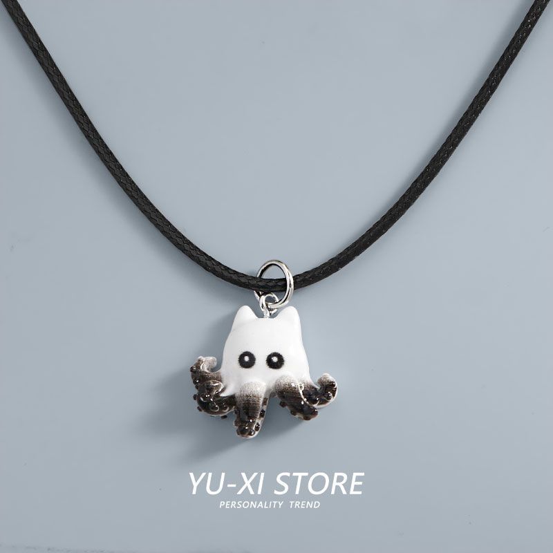 Cthulhu/Cthulhu Octopus สร้อยคอ Super Cute Niche จี้ All-Match Clavicle Chain/jytu