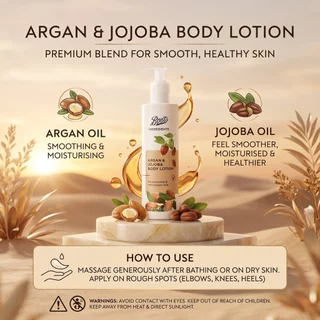 BOOTS INGREDIENTS บู๊ทส์ อินกรีเดียนส์ อาร์แกน แอนด์ โจโจบา บอดี้ โลชั่น 290 มล.