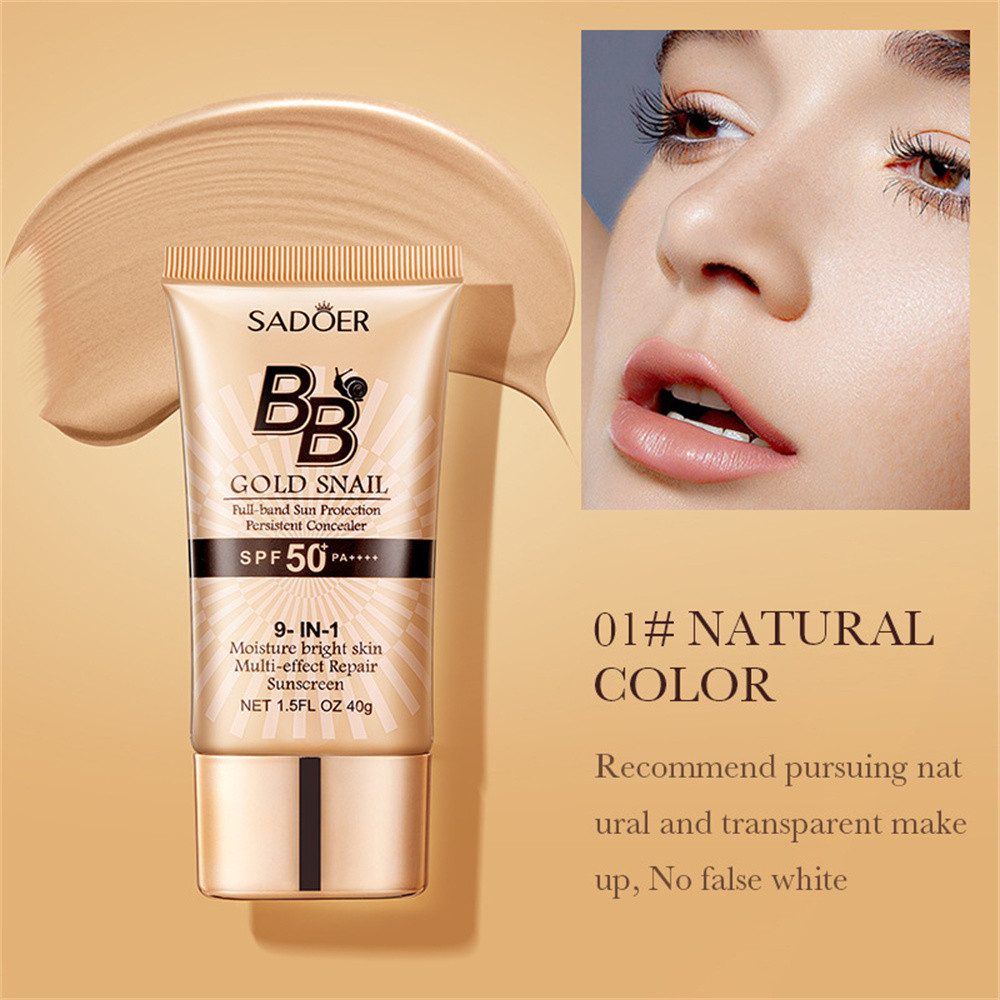 ร้อน!!!ซื้อ 1 TAKE 1BB Cream Golden Snail Sunscreen Foundation 40g Repair คอนซีลเลอร์ Moisturizing I