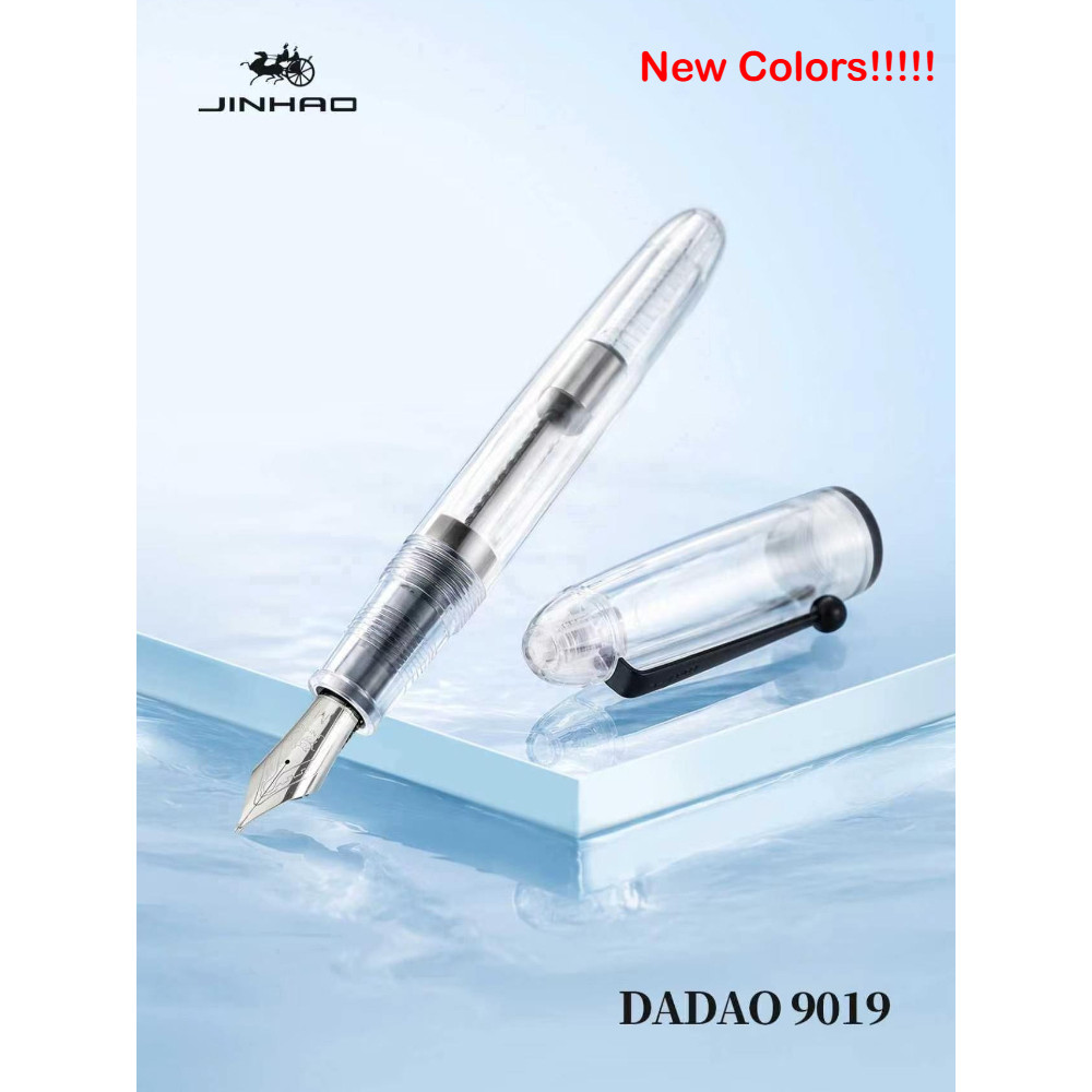 JINHAO 9019 Fountain ปากกางาช้างขนาดใหญ่ปากกาเรซิ่น EF/F/M Nib ขนาดใหญ่ Converter เครื่องเขียนสํานัก