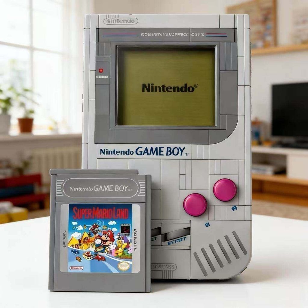 Gomora Hobby GH1Y ใช้งานร่วมกับ 72046 Super Mario Game Boy Non-functional เกมคอนโซลรุ่น ET8 Building