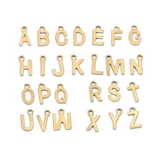 Lilith - Tiny Alphabet w/ flower charm (gold)