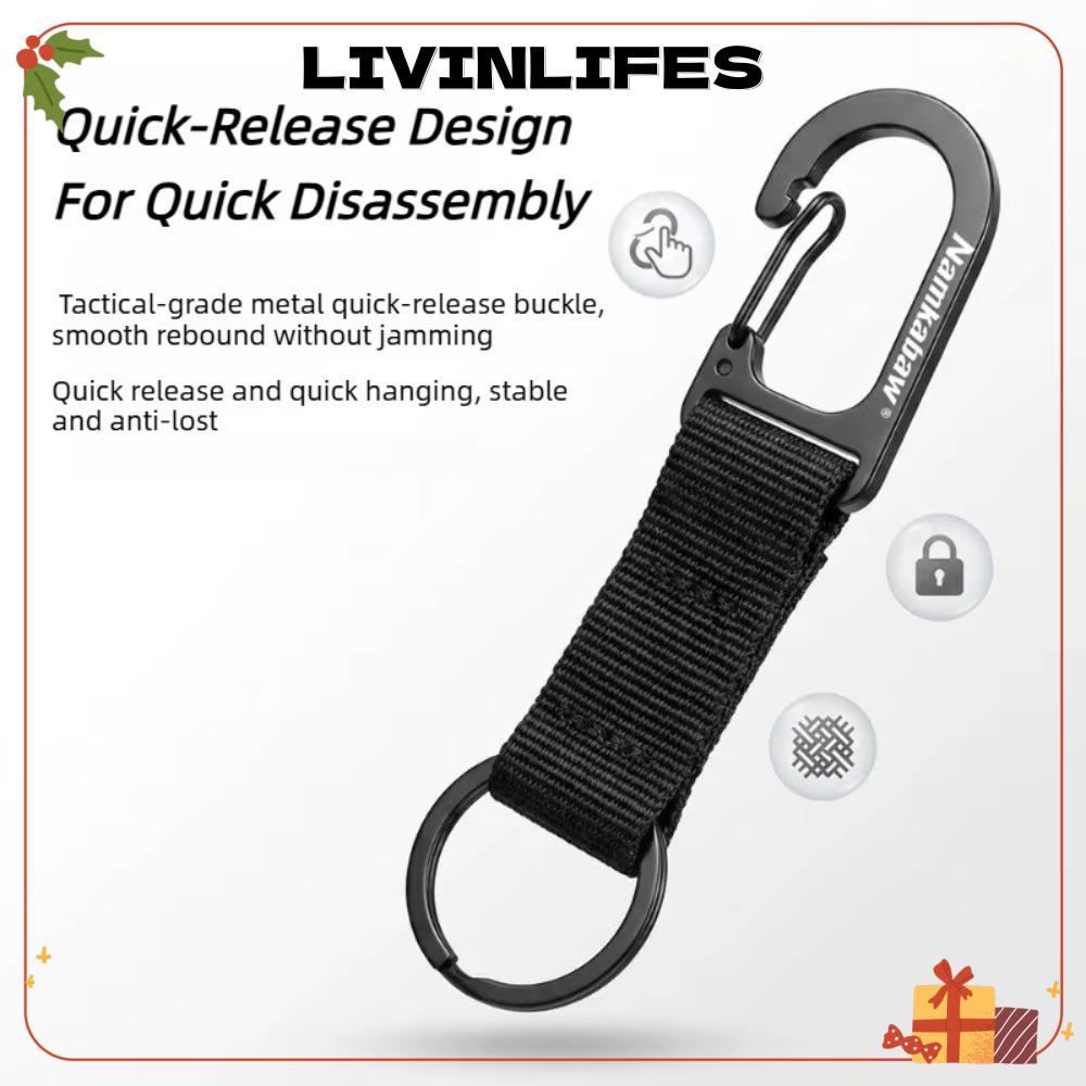 ILIVINLIFE 1 ชิ้นฤดูใบไม้ผลิ Snap Hook, Paracord Lanyard Heavy Duty Carabiner Hook, กันน้ําที่ถอดออกได้ Hook Lanyard EDC Gear