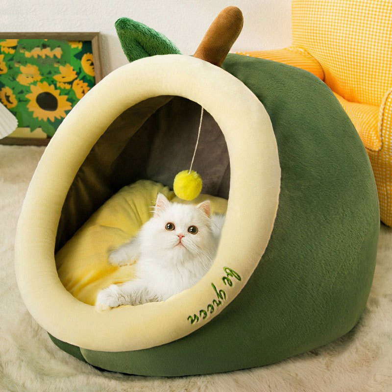 Universal cat bed for autumn and winter, semi-enclosed cat bed, small dog pet bed, removable and was