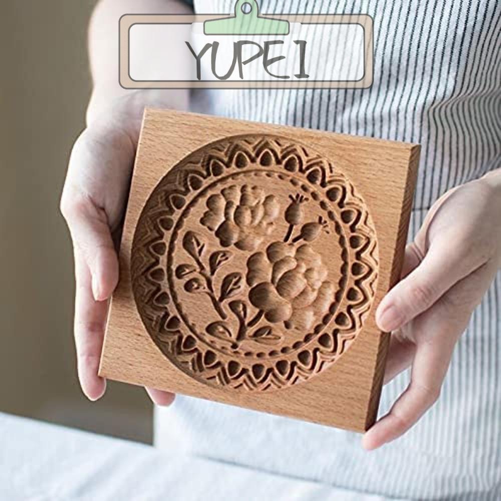 YUPEI Shortbread Mold Birthday Party สําหรับ Halloween Raspberry Christmas ไม้ Gingerbread Cookie Mo